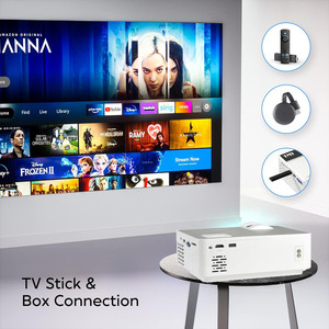 High Quality 4K LED LCD <b>Projector</b> With <b>Android</b> WiFi Stereo Built-in Speakers-Portable Home & Outdoor Movie W5 Automatic Projecto - Product Image 4
