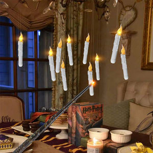 Velas flotantes con varita Decoraciones navideñas Velas colgantes mágicas <span class=keywords><strong>LED</strong></span> sin llama con varita Regalo de Navidad remoto velas de Halloween - Product Image 6