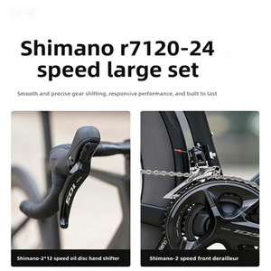 Vélo de ville et de route TWITTER, style R18, entièrement en carbone, léger, avec freins à disque Shimano 105/R7170 et rayons en carbone. - Product Image 2