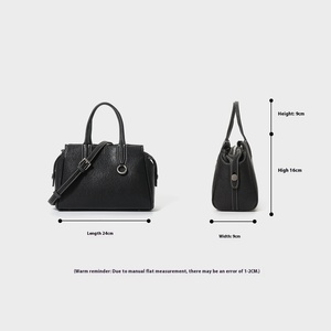 Sac messager élégant pour femme en cuir véritable, style bohème tendance, fermeture éclair, doublure en polyester imperméable, sac 3L+ - Product Image 5