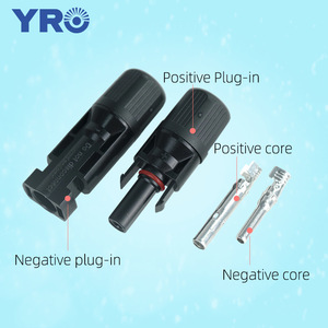 Ce Tuv Certified Mc4 Solar Connector Pc Model 1000V <b>Waterproof</b> Male Female Plug Round Black Ip68 <b>Cable</b> End 30A - Product Image 3