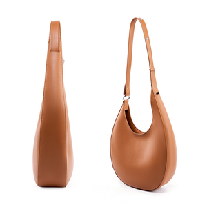 Fournisseur <span class=keywords><strong>en</strong></span> gros sacs <span class=keywords><strong>en</strong></span> <span class=keywords><strong>cuir</strong></span> véritable femmes vintage sacs à bandoulière de luxe femmes sacs demi-lune décontractés femmes - Product Image 3