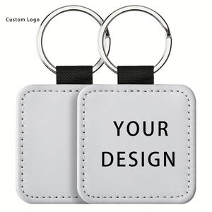<b>Custom</b> PU Leather <b>Keychains</b> with Stainless Steel, Festive Designs for New Year's Celebrations - Product Image 6