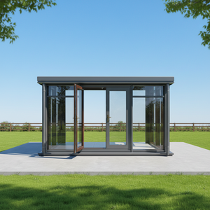 Moderno Marco de aleación de aluminio Sunroom techo de vidrio templado polígono inclinado <span class=keywords><strong>Solarium</strong></span> Conservatory para villas hoteles para jardines de invierno - Product Image 1