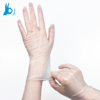 Gants en vinyle transparents jetables de 9 ''pour fournitures dentaires