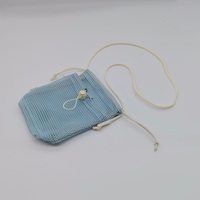 Sac en filet à cordon en polyester personnalisé OEM, pochette de rangement pliable pour articles de resort et souvenirs d'île en gros