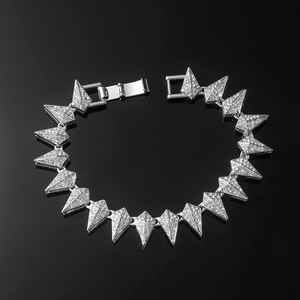 Hot Selling Popular Personalized Alloy Gold Silver Plated Geometric Bracelet Hiphop Simple Versatile <b>Men</b> Chain Bracelets Jewelry - Product Image 2