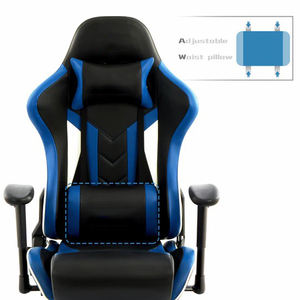 Schwedischer Gaming-Bürostuhl mit hoher Rückenlehne, 2D-Armlehnen, <span class=keywords><strong>Original</strong></span>-Schaumstoff, Massagefunktion, Fußstütze und Nylonbasis - Product Image 6