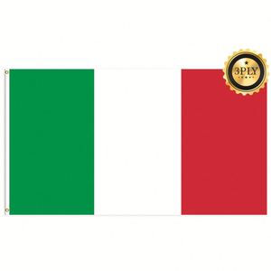 Drapeaux d'<span class=keywords><strong>Italie</strong></span> en gros 3x5 pieds 68D/100D Polyester Personnalisation de toutes les nations Expédition rapide Fournisseur fiable Livraison rapide - Product Image 2
