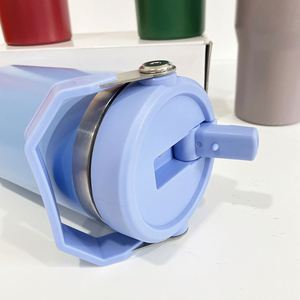 Botella de Agua Escolar de 30oz con Tapa Abatible, para Estudiantes, Hombres, Sublimación a Color, Acero Inoxidable, con Pajita, Venta al Por Mayor - Product Image 5