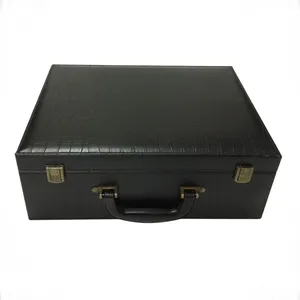High Quality Hot Sale Black Leather Gift Box Packaging PU Leather Microphone Box