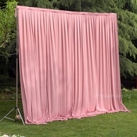Rideau de fond détachable en soie de lait, élégant pour scène de mariage et fête, draperie de fond, directement de l'usine, logo personnalisé