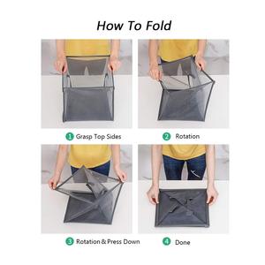 Hamacas portátiles para ropa sucia, cesta para habitación de niños, hamacas Popup plegables con asas, fácil de plegar - Product Image 5