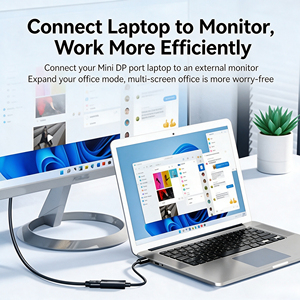 Adaptador <span class=keywords><strong>Mini</strong></span> DP <span class=keywords><strong>a</strong></span> Thunderbolt 2 Compatible con Convertidor 4K, con Cubierta de PVC para MacBook Air Pro, Monitor Surface, HDTV - Product Image 3