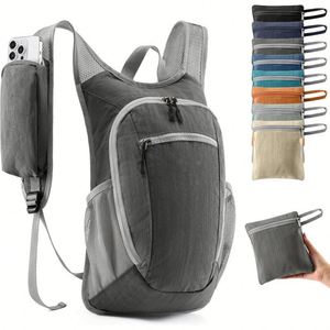 Lightweight Breathable Foldable Sport Hydration <b>Backpack</b> Zipper for Men Women Outdoor <b>Running</b> Cycling Hiking <b>Water</b> Bottle Holder - Product Image 3