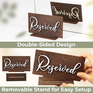 Letreros Reservados para Bodas, Letreros Rectangulares para Asientos de Iglesia, Decoración para Ceremonias de Boda - Product Image 2