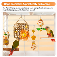 Yee Papegaai Kauwspeelgoed Klimladder Snavelslijper Vogelkooi Ornament voor Conure Lovebird Valkparkiet Parkiet Natuurlijk hout Veilig Plezier