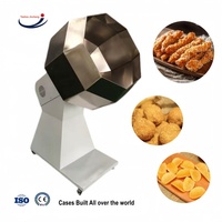 Nouvelle machine à assaisonnement alimentaire de type tambour pour pop-corn, chips de pommes de terre, arachides et noix, en acier inoxydable 304, capacité 1-150 kg/tambour