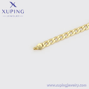 महिलाओं के लिए आभूषण <span class=keywords><strong>14k</strong></span> गोल्ड प्लेटेड फैशन क्यूबन चेन - Product Image 4