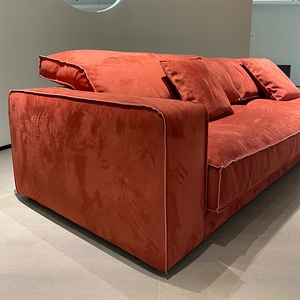 Uxury-sofás modulares de cuero nobuk para el hogar, conjunto de sofás seccionales de forma curvada para hotel y sala de estar - Product Image 5