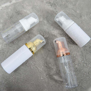 Empty PP Foamer <b>Bottles</b> 60ml Cylinder Shape with Airless Pump Gold Stamp Cosmetic <b>Travel</b> Size - Product Image 1
