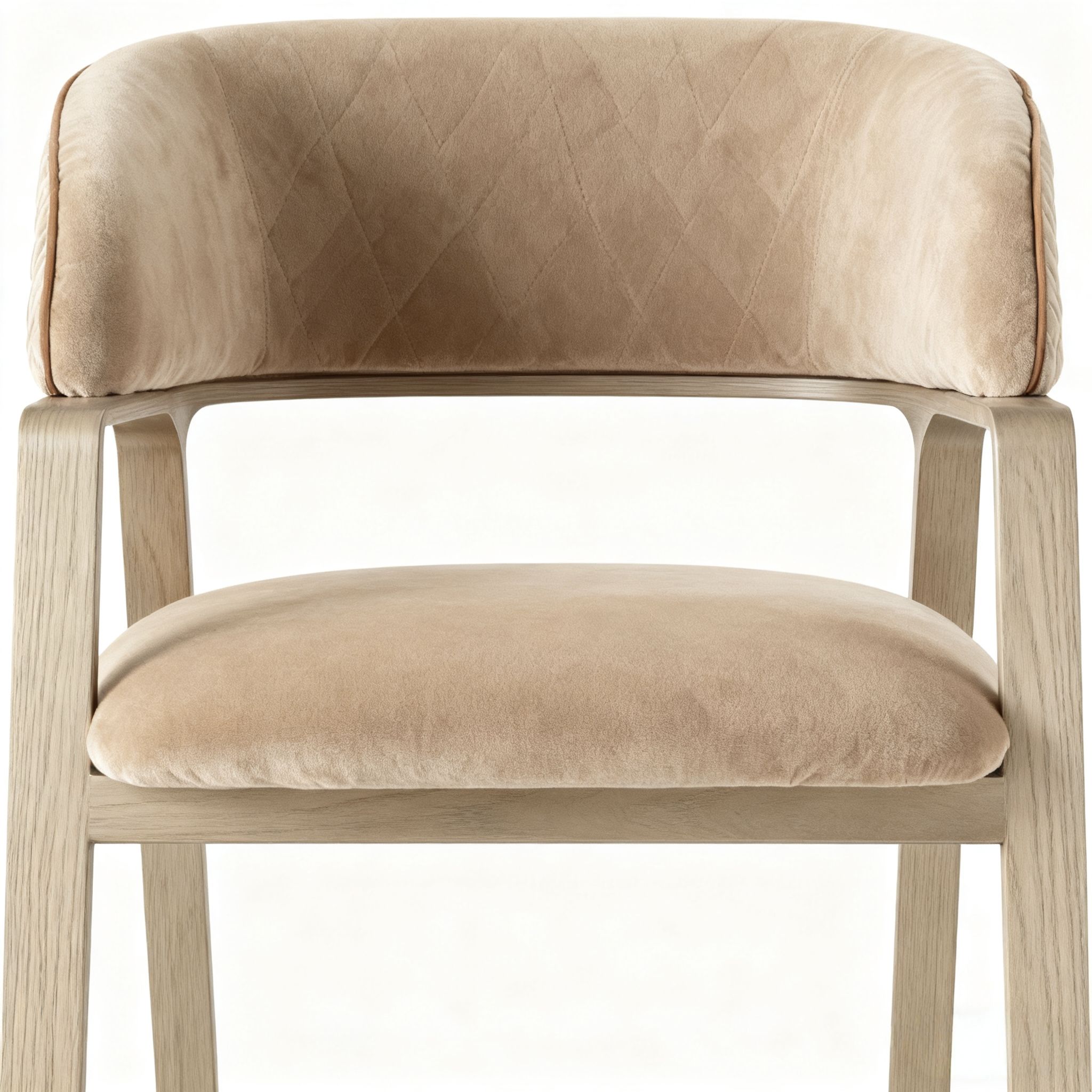 Upholstery: Taupe beige / Frame: Light oak