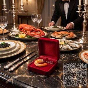 กุ้งปลอมเหมือนจริงธีมอาหารทะเล ของชำร่วยงานเลี้ยงสังสรรค์ ของที่ระลึกงานอีเว้นท์ ของแจกในงานโฆษณา ของขวัญชิ้นเล็กๆ - Product Image 2