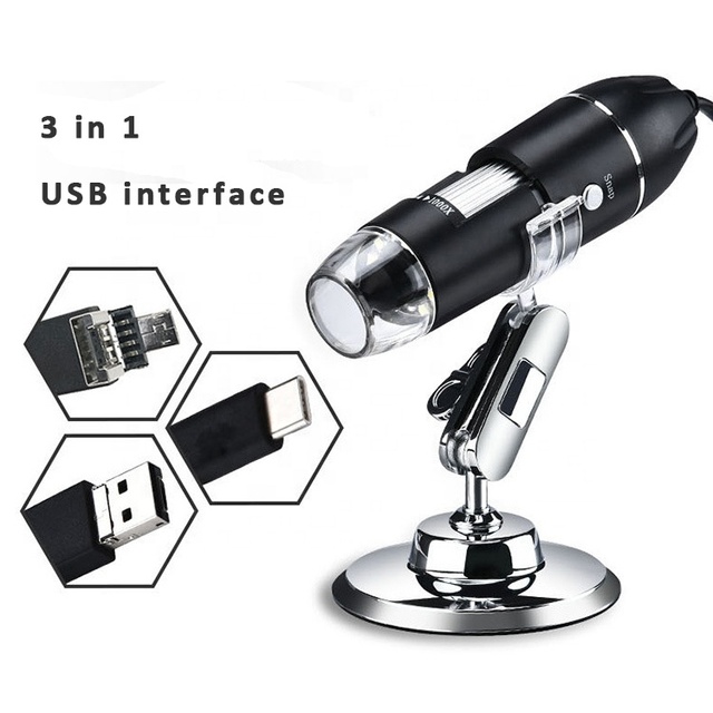1600x Type-C/usb Digital Microscope MAC Supports Android Mobile Phone Microscope USB Microscope Mobile Phone