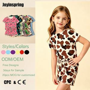 Wholesale Kids Clothes Flower Trim Soft Preppy Style <strong>Children</strong> Girl's Summer Clothing Set ODM OEM Fashion <strong>Child</strong> Casual Outfits - Product Image 1
