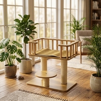 Arbre à chat tout-en-un en sisal, toutes saisons, extra large pour les grands chats, avec griffoir et jouet intégrés, durable