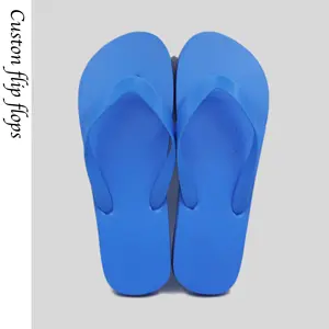 Asp Zomer Groothandel Goedkope Custom Plat Strand Sandalen Blauwe Slipper Hotel Rubber Heren Slippers