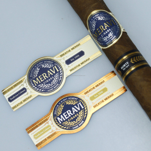 Etiqueta para Cigarros, Papel Artístico, Estampado en Relieve, Adhesivo, Bronceado, Caracteres Convexos, Relieve Tridimensional, Forma Irregular, Impermeable, Artesanal - Product Image 1