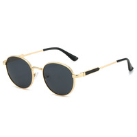 Lunettes de soleil rondes UV400 3792, logo personnalisé, lunettes de soleil métalliques rétro UV400, lunettes de conduite pour hommes, polarisées