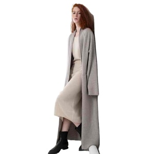 Cardigan long en cachemire et <span class=keywords><strong>laine</strong></span> mérinos High Roll Edge pour <span class=keywords><strong>femme</strong></span> - Product Image 1