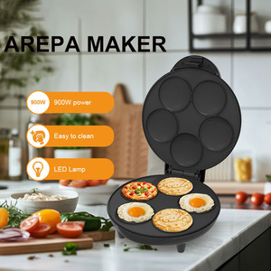 เตาไฟฟ้าแบบแผ่นร้อน 5 ช่อง พร้อมระบบทำความร้อนสองด้าน เคลือบสารกันติด PTFE สำหรับทำแพนเค้ก ไข่ พิซซ่า ใช้ในครัวเรือน - Product Image 2