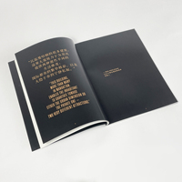 58 pages A4 Burst Perfect Binding Hot Foil Stamps Catalogue immobilier noir avec impression de vernis à encre Aqua Matt à Shanghai