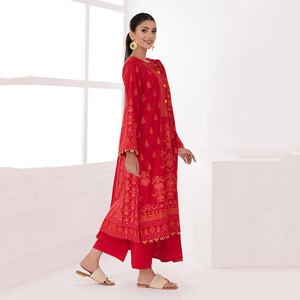 Traje de hombre elegante de 3 piezas, shalwar kameez y salwar de algodón cosido, con color y talla personalizables para bodas y fiestas - Product Image 4