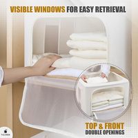 Sac de rangement pour pulls en cachemire avec cadre en acier, organisateur de vêtements respirant et pliable pour armoire et literie