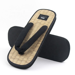 Custom di <span class=keywords><strong>paglia</strong></span> pantofola Giapponese coperta tatami pantofola, Eco-amico di Qualità Nero flip flop per la struttura hotel pantuflas - Product Image 3