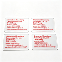 Carte de visite en PVC transparent effet cristal, sérigraphiée et gaufrée, avec code-barres magnétique, personnalisable pour les badges d'employés de bureau