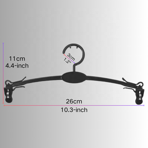 Cintres en plastique noir blanc de 10.3 pouces pour soutiens-gorge pour femmes sous-vêtements Clips PS en fer flexible organisateur de supermarché <span class=keywords><strong>crochet</strong></span> unique - Product Image 1