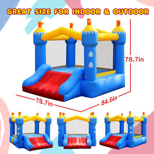 Château gonflable pour enfants avec toboggan pour intérieur, extérieur, jardin, château gonflable commercial pour location de fêtes d'anniversaire - Product Image 2