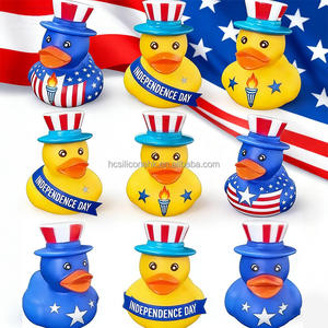 Écharpe à capuche décorée d'un motif de canard à thème patriotique pour la fête de l'Indépendance, avec étoiles rouges, blanches et bleues - Product Image 4