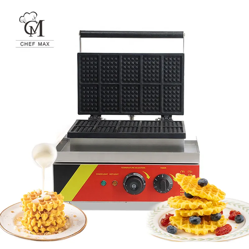 Commercial Rectangular belgian bubble Waffle Maker Electric Crepe Makers Non Stick Muffin egg waffle makers electric