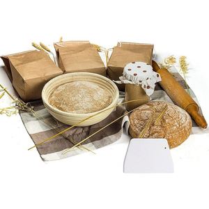 Ensemble traditionnel chauffant pour la cuisson, comprenant un grand banneton ovale en osier, des bannetons en bois, une boîte à pâte à pizza et une boîte à pâte à pizza ronde de 10 pouces et 11 pouces - Product Image 6