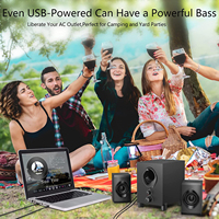 Enceinte Hi-Fi LBW-257 2.1 avec Subwoofer la Plus Vendue en 2022, Enceinte de Cinéma Maison pour PC avec Bluetooth, USB, TF, AUX