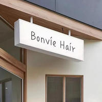 Boîte à lumière en acrylique personnalisée, enseigne commerciale suspendue à l'extérieur, enseigne imperméable, éclairage LED, boîte à lumière publicitaire
