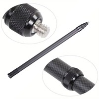 3m RVS Carbon Fiber Opvouwbare Telescopische Selfie Stick /WiFi 2kg Draagvermogen voor Fietsen/Skiën Vloggen |