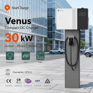 เครื่องชาร์จไฟฟ้ากระแสตรงแบบติดผนัง Starcharge Venus 30kW CCS2 ประสิทธิภาพ 95% หน้าจอสัมผัส 7 นิ้ว มาตรฐาน IP55 สำหรับรถยนต์ไฟฟ้า - Product Image 1
