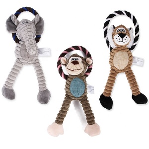 Thấp MOQ Giá Rẻ Rope Pet Đồ Chơi Nhồi Plush Khỉ Chó Squeaky Nhai Đồ Chơi - Product Image 4